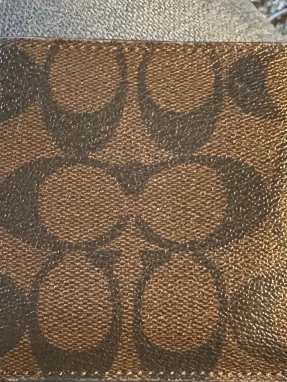 Coach Billfold Wallet in Signature Canvas Brown & Black